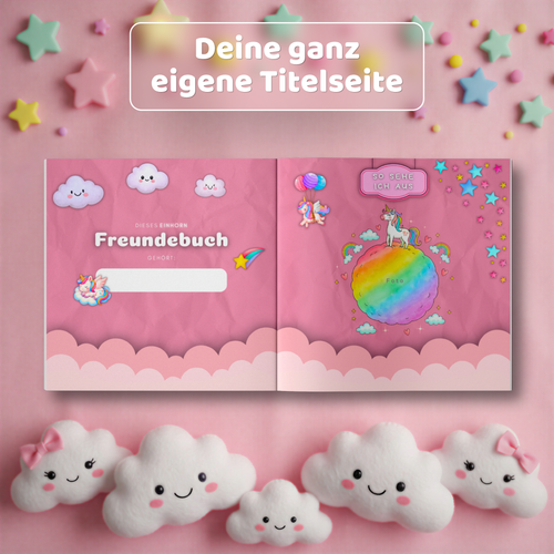 Mein Einhorn Freundebuch: Titelseite - Kindify