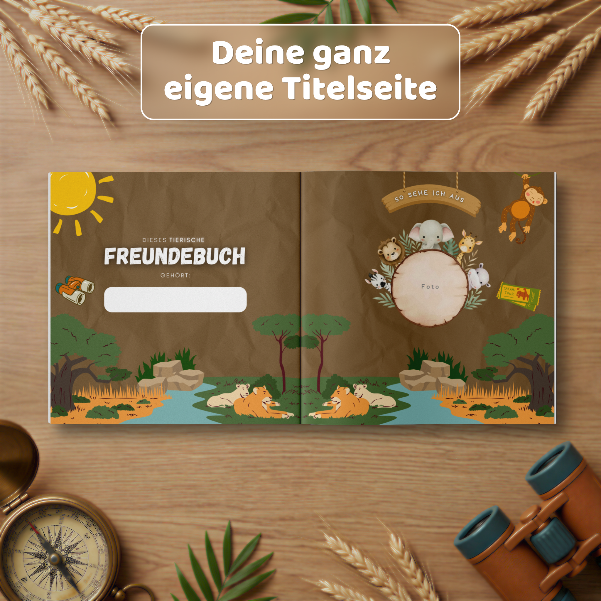 Mein Tierisches Freundebuch: Titelseite - Kindify