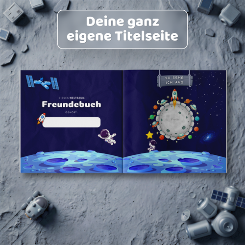 Mein Weltraum Freundebuch: Titelseite - Kindify