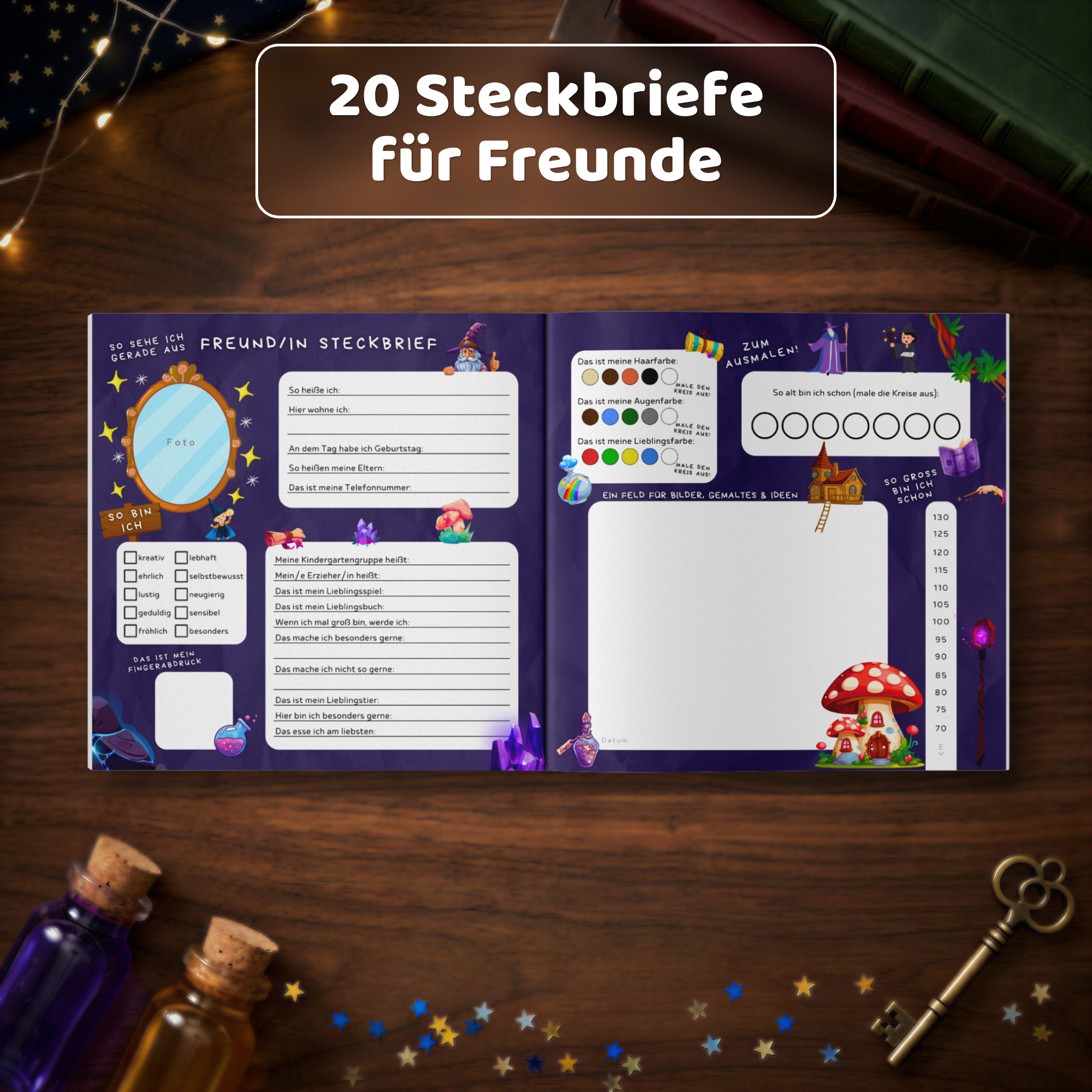 Mein Magisches Freundebuch: Freunde Steckbrief - Kindify
