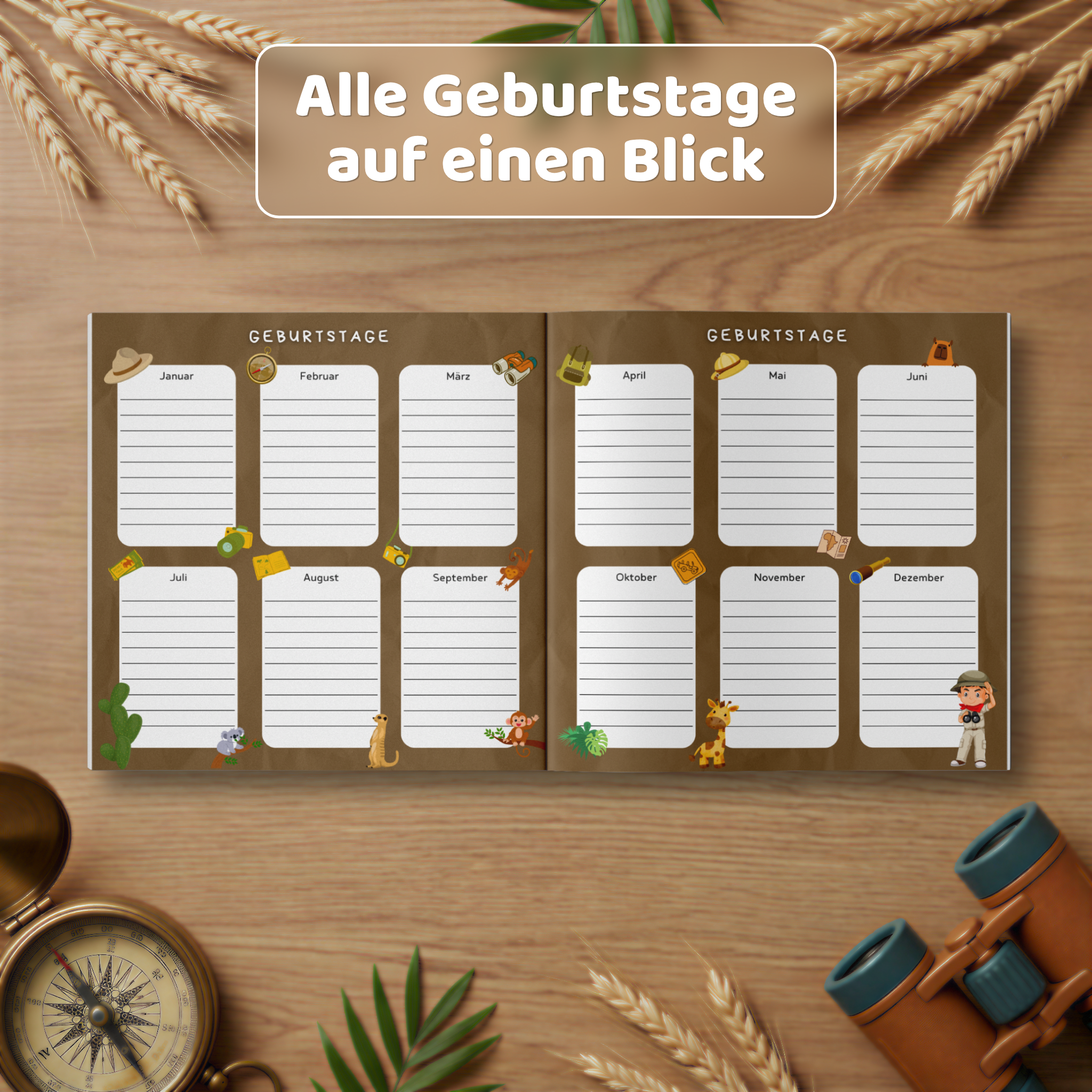 Mein Tierisches Freundebuch: Geburtstagskalender - Kindify