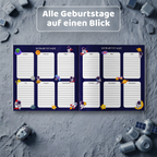 Mein Weltraum Freundebuch: Geburtstagskalender - Kindify